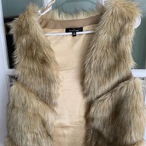 Gold Faux Fur Vest